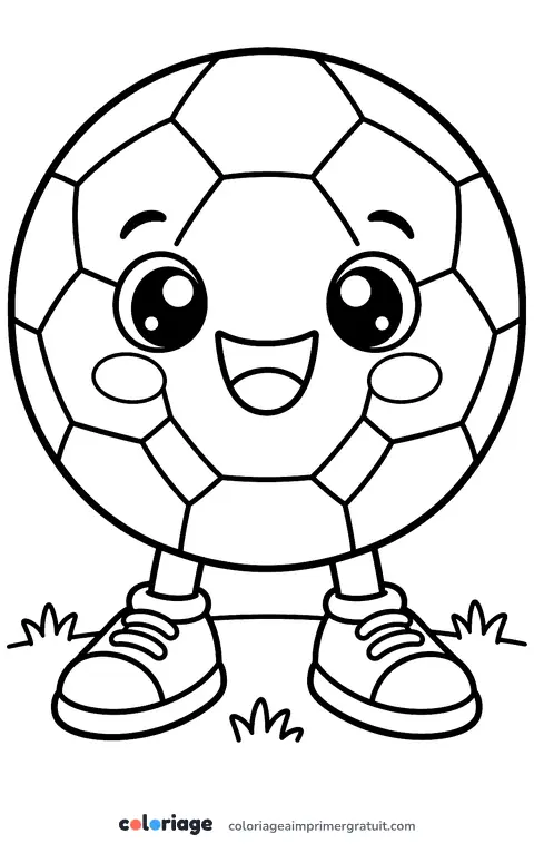 Coloriage ballon kawaii