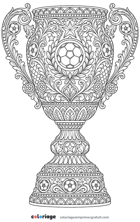 Coloriage coupe ornementale