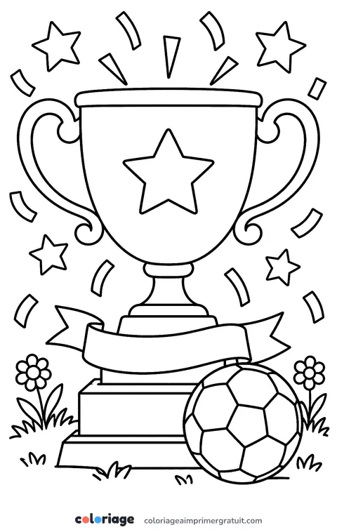 Coloriage coupe du vainqueur