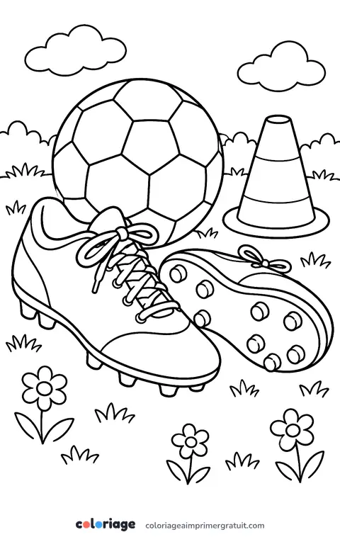 Coloriage chaussures à crampons
