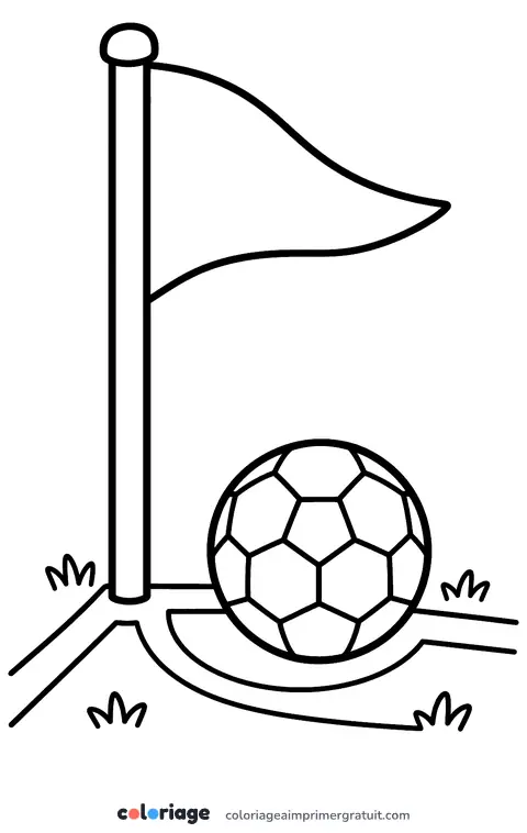 Coloriage drapeau de corner
