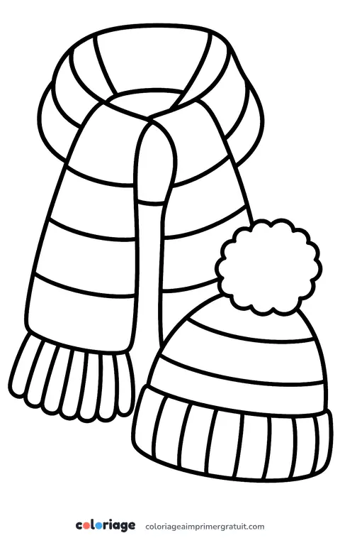Coloriage écharpe de supporter