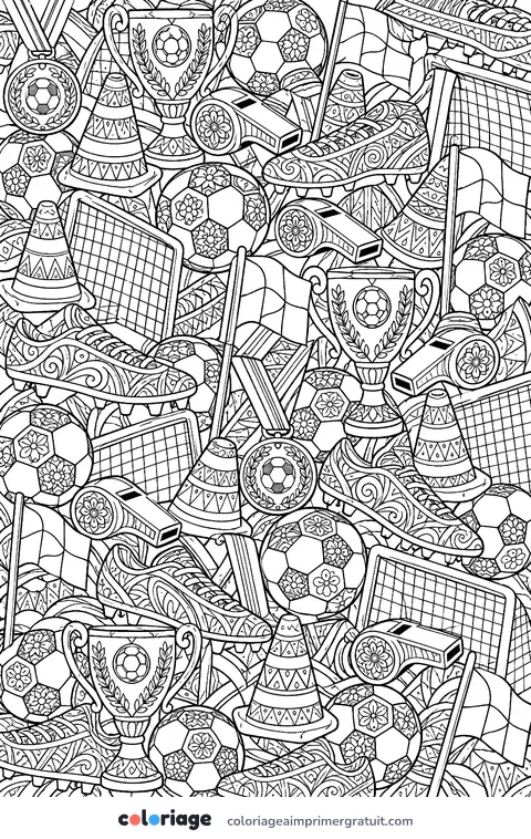 Coloriage motif foot