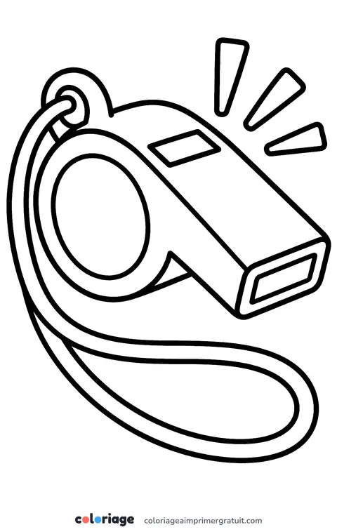 Coloriage sifflet de l’arbitre