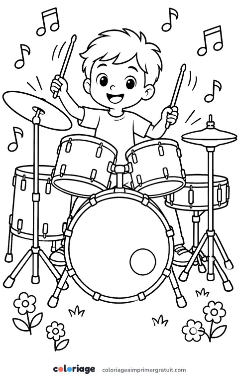 Coloriage le batteur