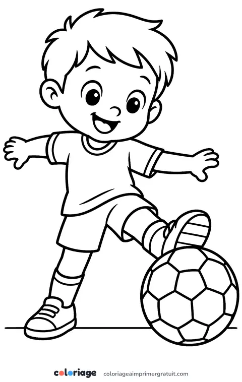 Coloriage tir dans le ballon