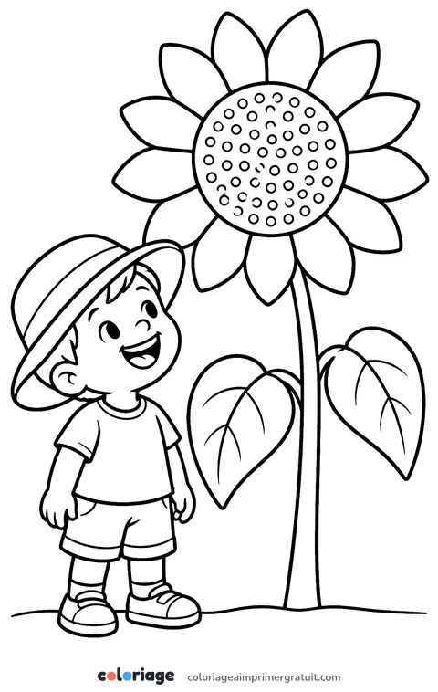 Coloriage le grand tournesol