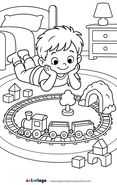 Coloriage train électrique