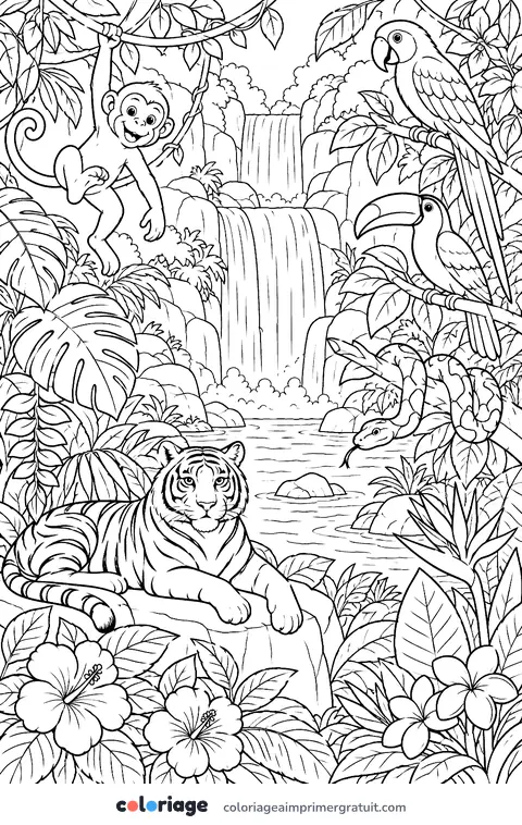 Coloriage jungle