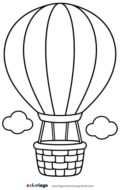 Coloriage montgolfière