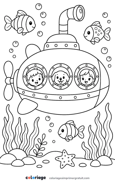Coloriage sous-marin