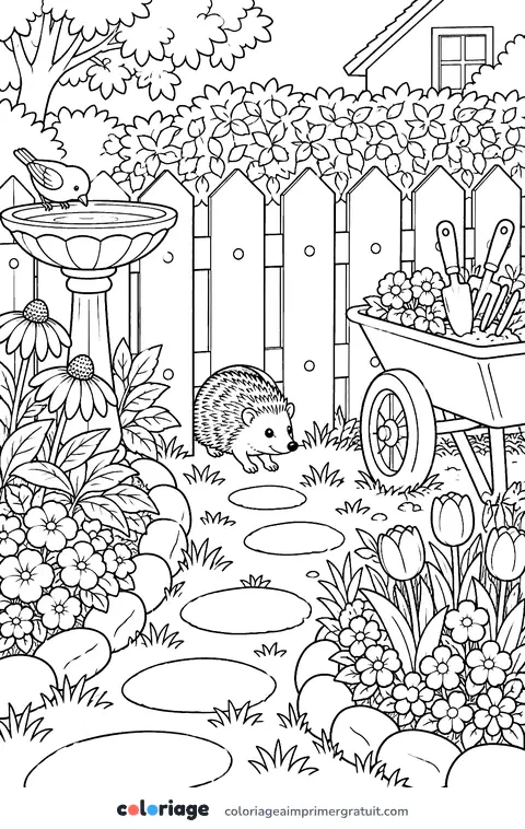 Coloriage le passage du hérisson