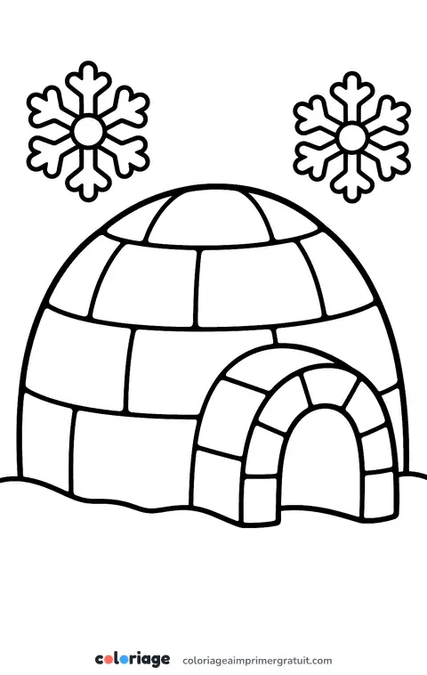 Coloriage igloo