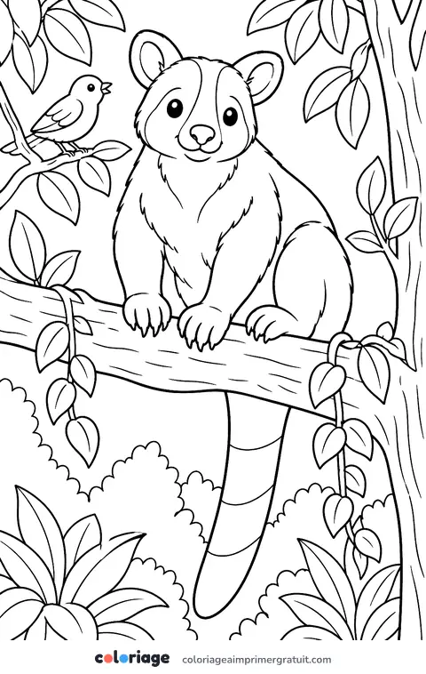 Coloriage kangourou arboricole