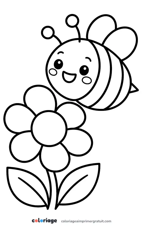 Coloriage abeille