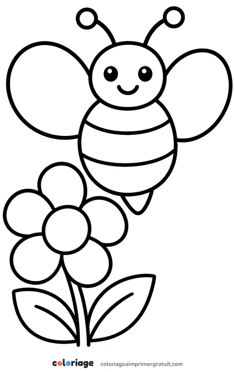 Coloriage abeille mandala