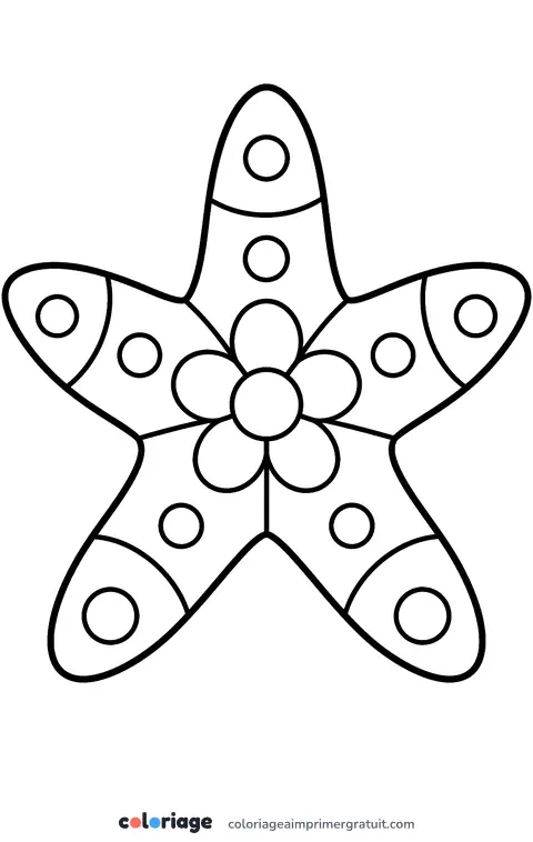 Coloriage étoile de mer