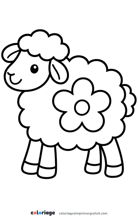 Coloriage mouton mandala