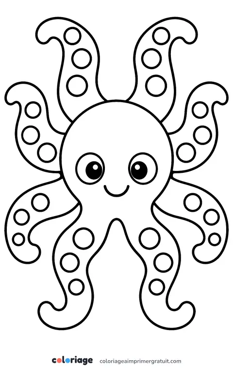 Coloriage pieuvre mandala