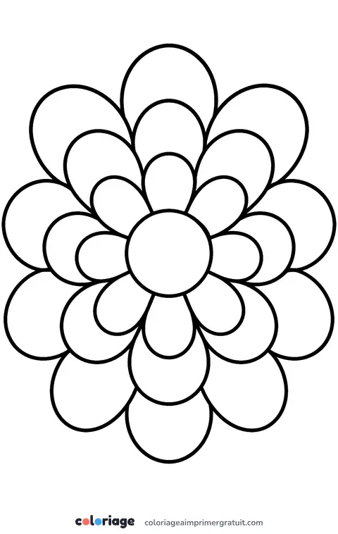 Coloriage mandala fleur géante