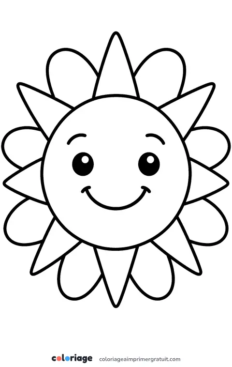 Coloriage mandala soleil