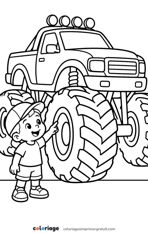 Coloriage à côté de la roue géante