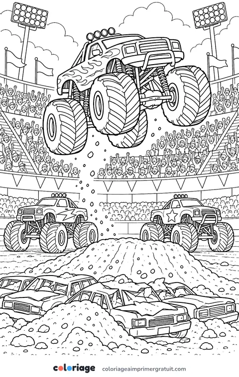 Coloriage spectacle au stade