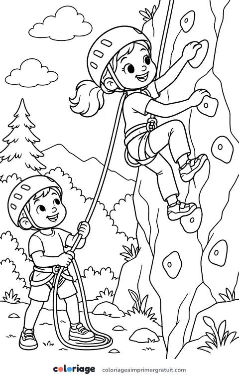 Coloriage escalade