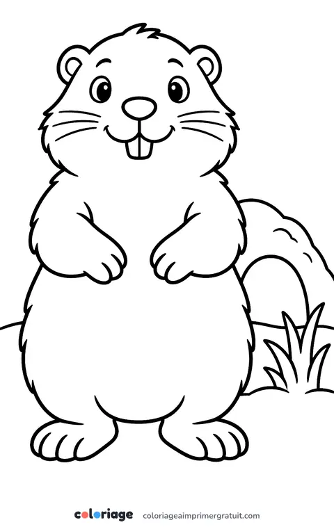Coloriage marmotte