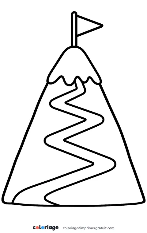 Coloriage drapeau au sommet