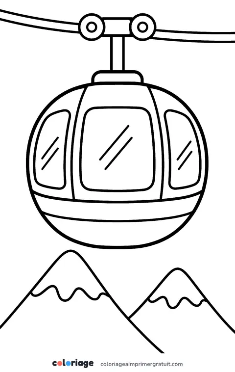 Coloriage télécabine