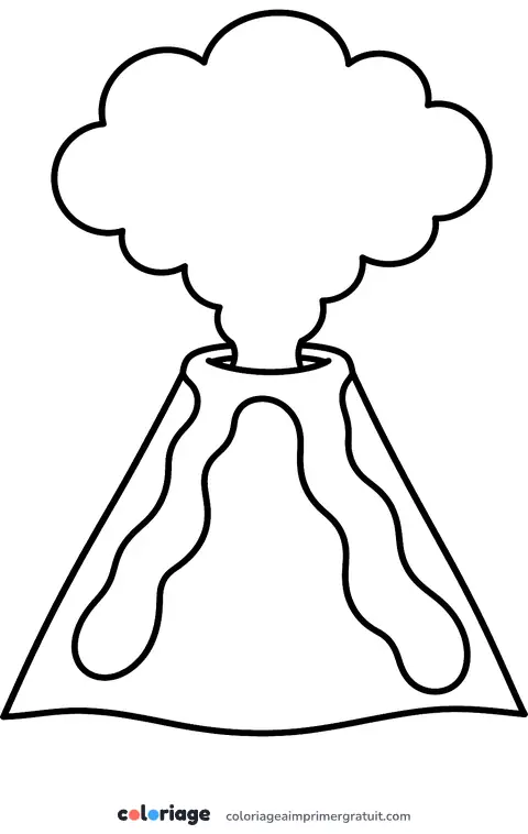 Coloriage volcan