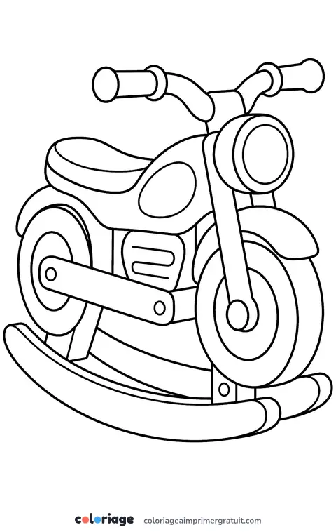 Coloriage moto à bascule
