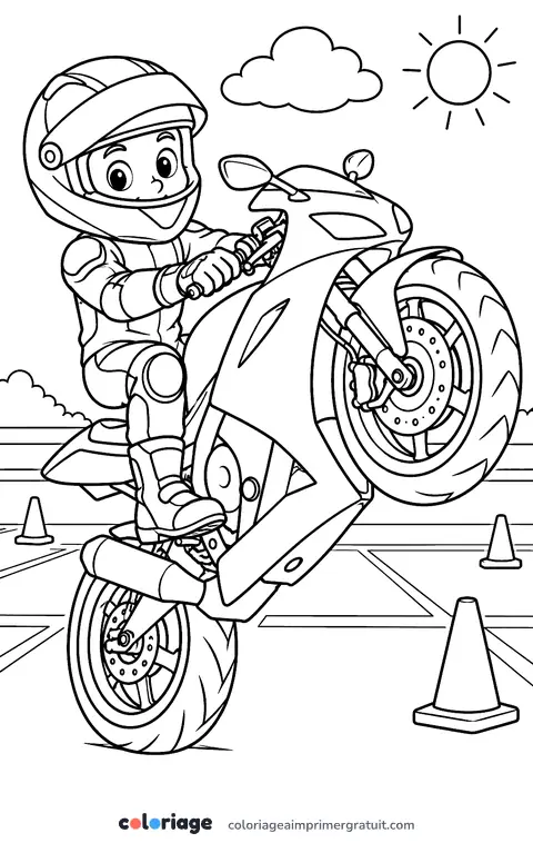Coloriage roue arrière