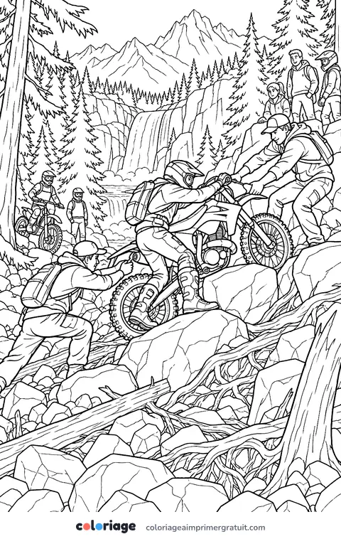 Coloriage enduro extrême