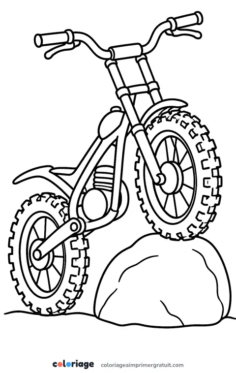 Coloriage moto de trial