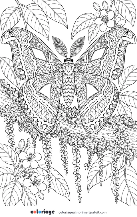 Coloriage papillon atlas