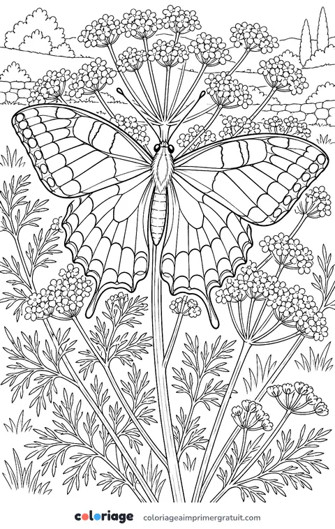 Coloriage machaon