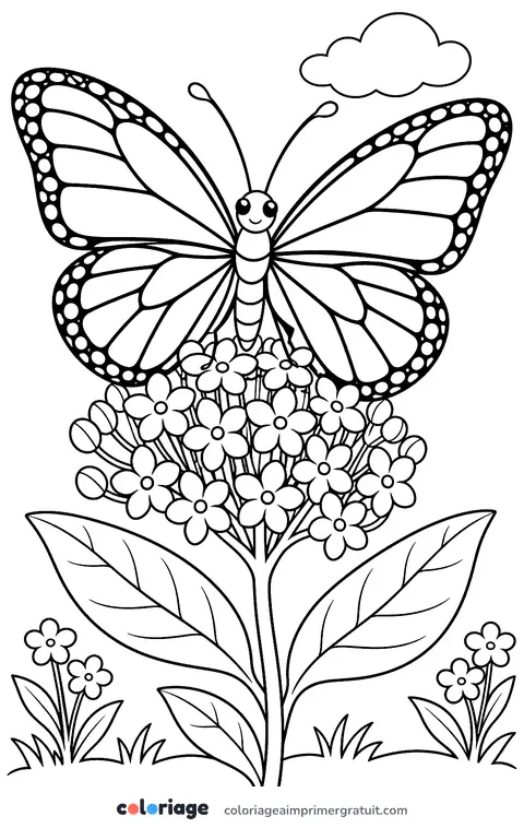 Coloriage monarque