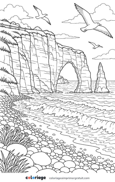 Coloriage arche rocheuse