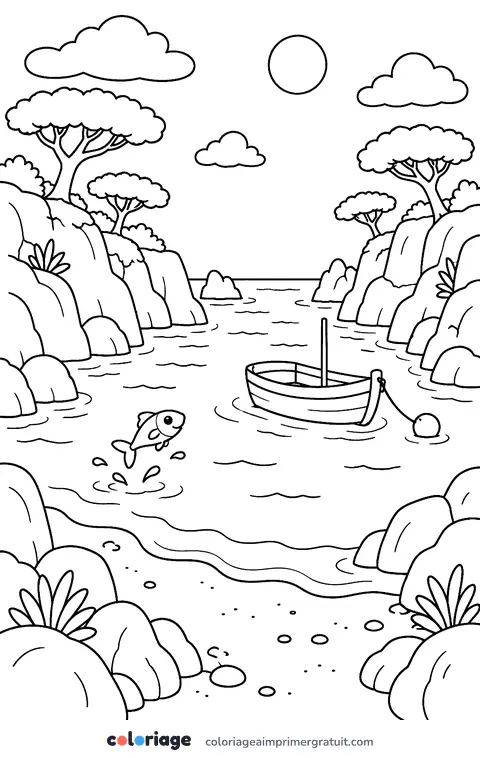 Coloriage crique
