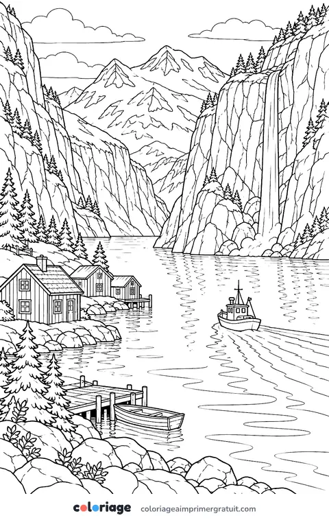 Coloriage fjord