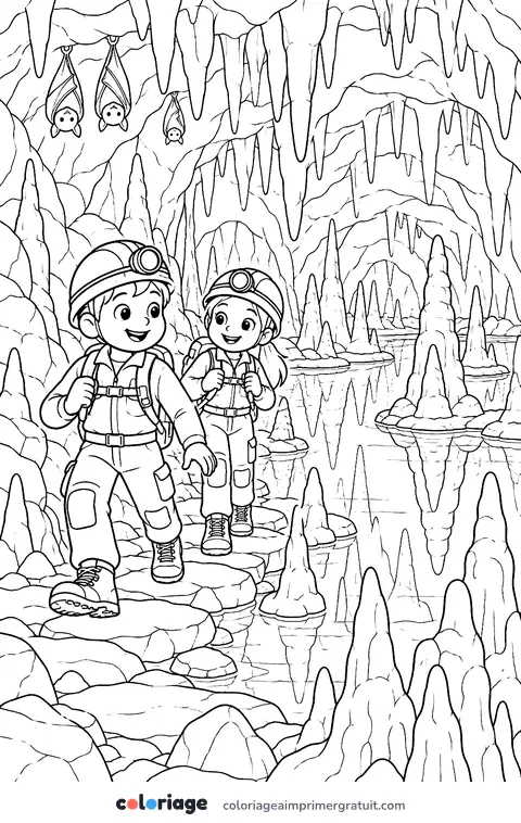Coloriage grotte