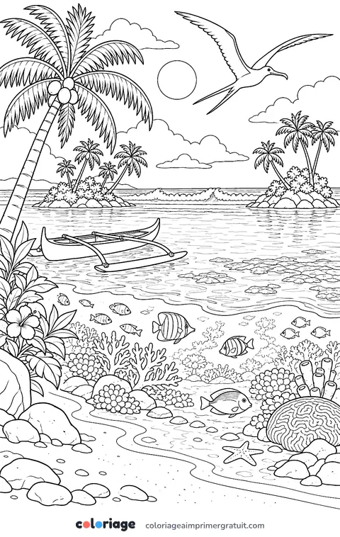 Coloriage lagon