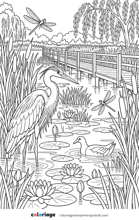 Coloriage marais