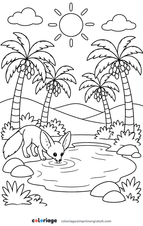 Coloriage oasis