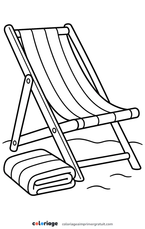Coloriage transat rayé