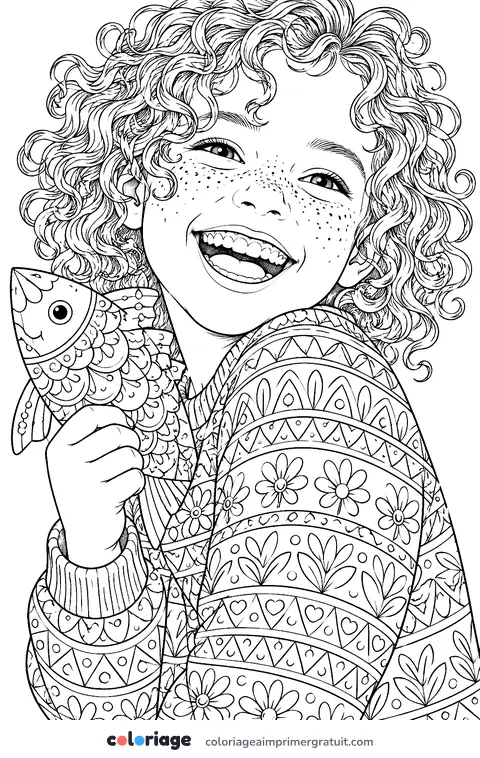 Coloriage portrait du farceur