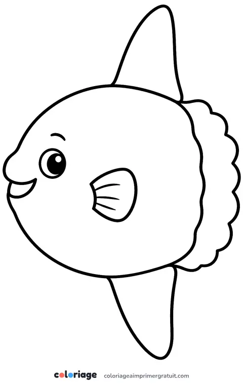 Coloriage poisson-lune
