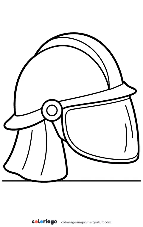 Coloriage casque de pompier